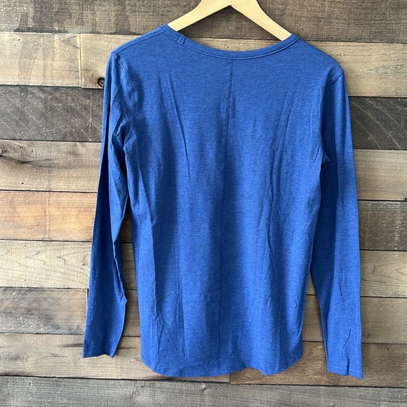 Lululemon Athletica Women's Navy Blue Scoop Neck Long Sleeve Top - Picture 4 of 6